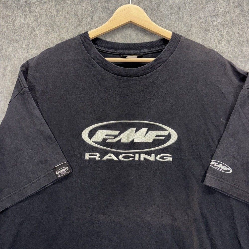 Vintage FMF Racing T-Shirt Men's XXL 90s Short Sleeve Motocross MX Black USA